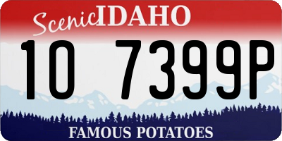 ID license plate 1O7399P