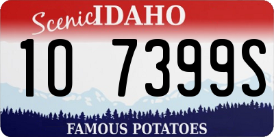 ID license plate 1O7399S