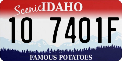 ID license plate 1O7401F