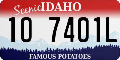ID license plate 1O7401L