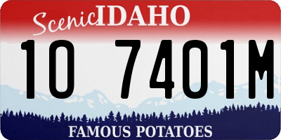 ID license plate 1O7401M