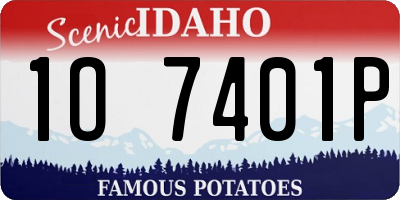 ID license plate 1O7401P