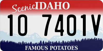 ID license plate 1O7401V