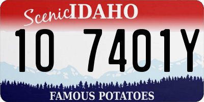 ID license plate 1O7401Y