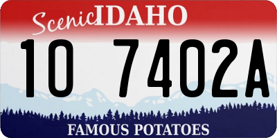 ID license plate 1O7402A