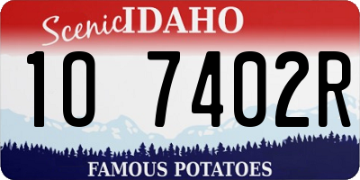 ID license plate 1O7402R