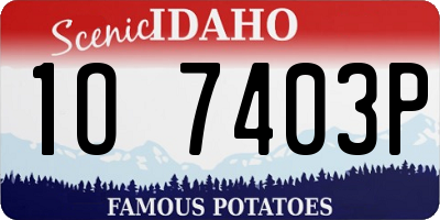 ID license plate 1O7403P