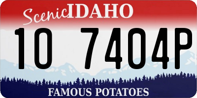 ID license plate 1O7404P