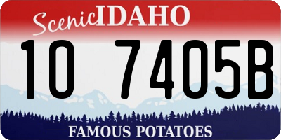 ID license plate 1O7405B