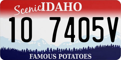 ID license plate 1O7405V