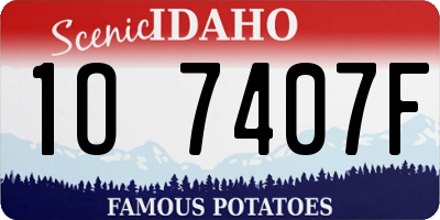 ID license plate 1O7407F