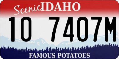 ID license plate 1O7407M