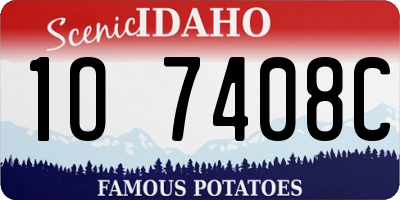 ID license plate 1O7408C