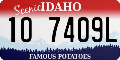 ID license plate 1O7409L
