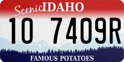 ID license plate 1O7409R
