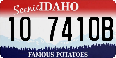 ID license plate 1O7410B