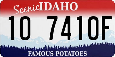 ID license plate 1O7410F