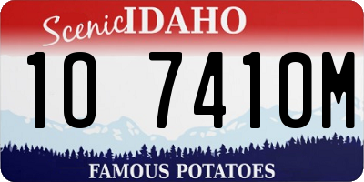 ID license plate 1O7410M
