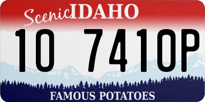 ID license plate 1O7410P