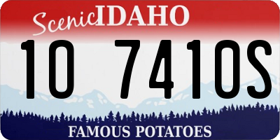 ID license plate 1O7410S