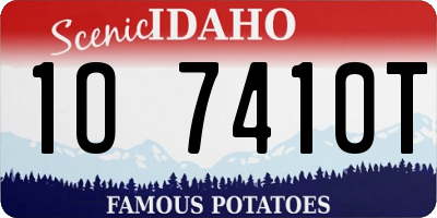 ID license plate 1O7410T