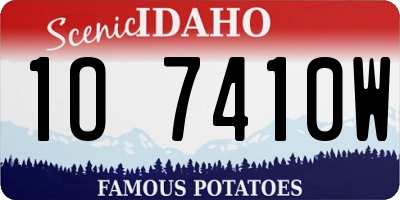 ID license plate 1O7410W