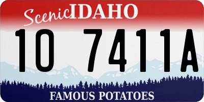 ID license plate 1O7411A
