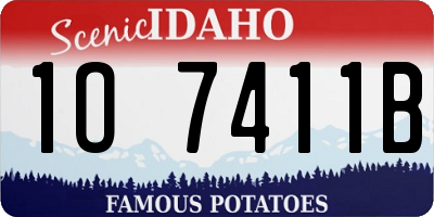 ID license plate 1O7411B