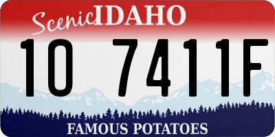 ID license plate 1O7411F