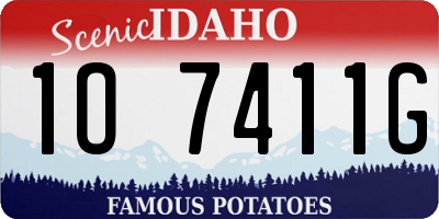 ID license plate 1O7411G
