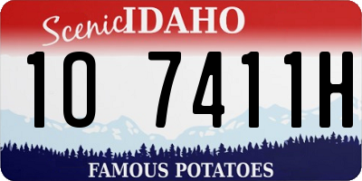 ID license plate 1O7411H