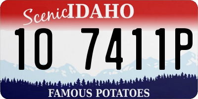 ID license plate 1O7411P