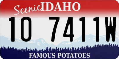 ID license plate 1O7411W