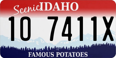 ID license plate 1O7411X