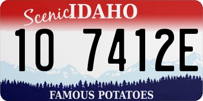 ID license plate 1O7412E