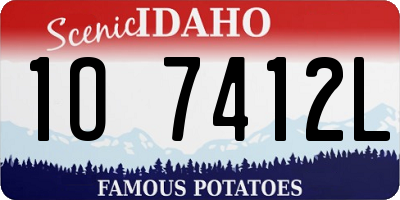 ID license plate 1O7412L