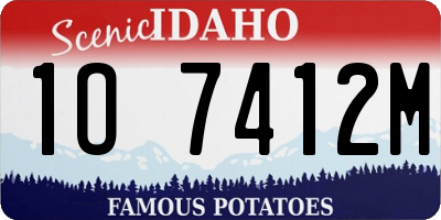 ID license plate 1O7412M