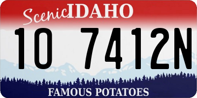 ID license plate 1O7412N