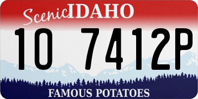 ID license plate 1O7412P