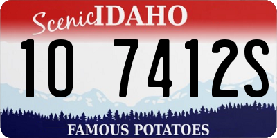 ID license plate 1O7412S