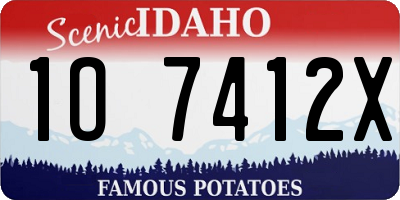 ID license plate 1O7412X