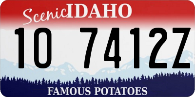 ID license plate 1O7412Z