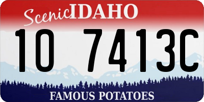 ID license plate 1O7413C