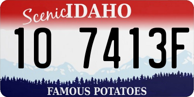ID license plate 1O7413F
