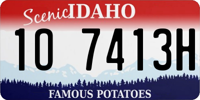 ID license plate 1O7413H