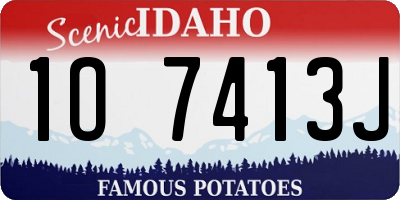ID license plate 1O7413J