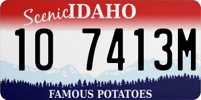 ID license plate 1O7413M