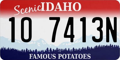 ID license plate 1O7413N