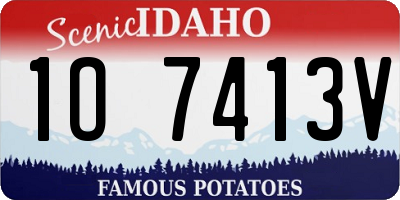 ID license plate 1O7413V