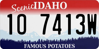 ID license plate 1O7413W